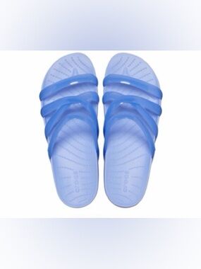 Crocs Splash Glossy Strappy Moon Jelly Women’s Slip-On Sandals Size 10